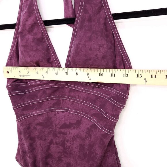 Magicsuit One Piece Swimsuit Size 6 Halter Top Padded Bathing Suit Purple USA - Picture 10 of 15